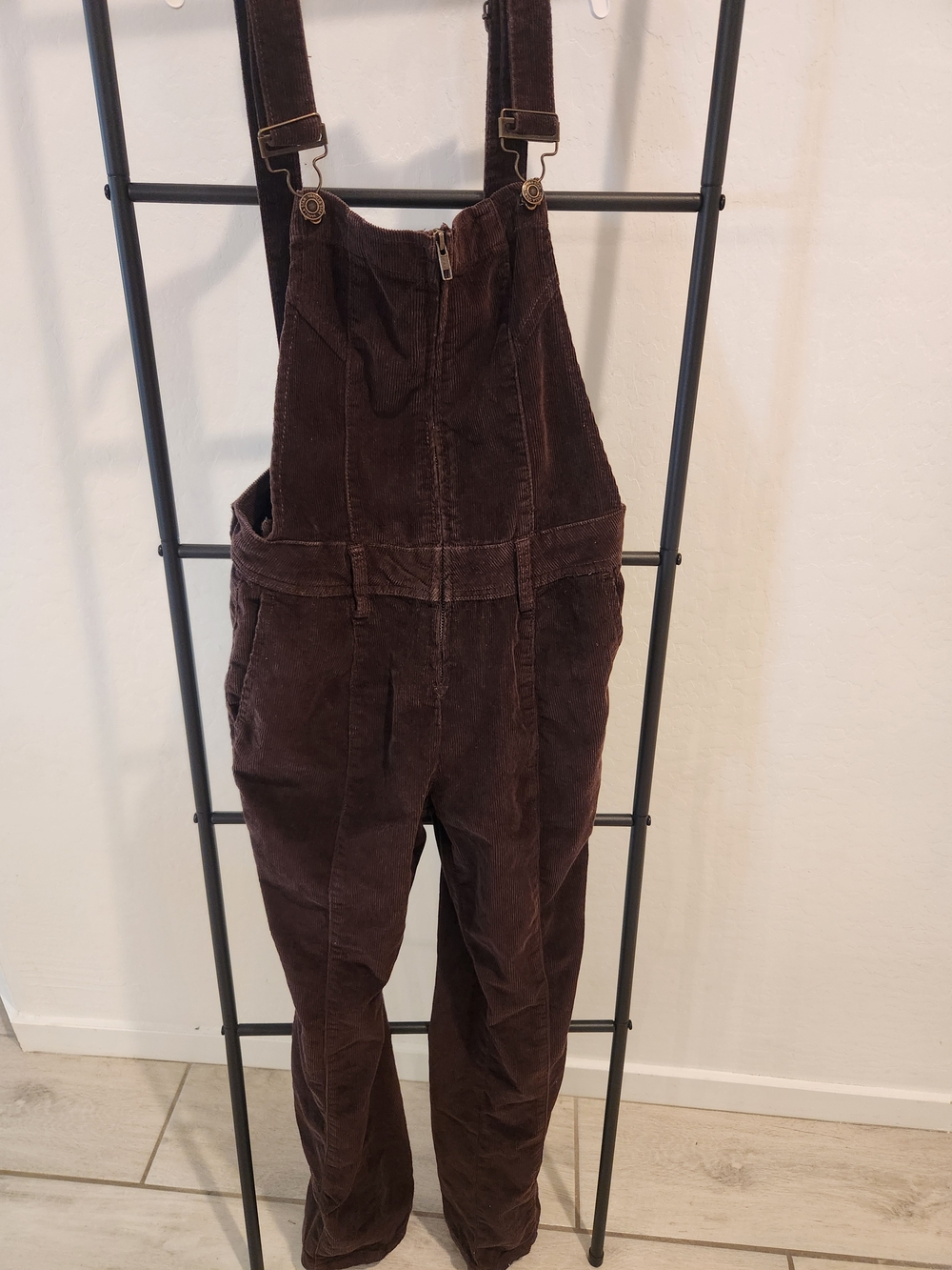 Classic Corduroy Overalls in Dark Brown - Small